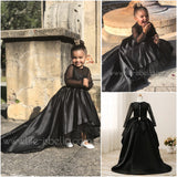 Black Flower Girl Dresses High Low Satin Tulle Ball Gown Kids Party Gown - © 2019, Life Is'Bella / NEYSOUTH LLC.