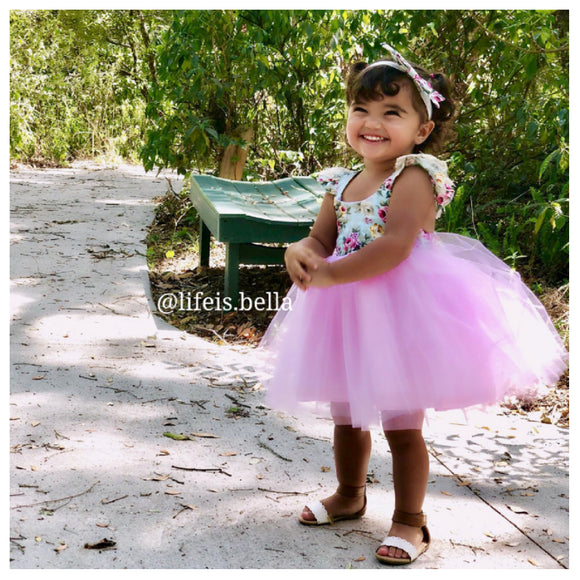Pink Floral Tulle Dress - © 2019, Life Is'Bella / NEYSOUTH LLC.