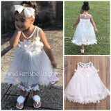 Girl's Sleeveless Petals Dress - White - © 2019, Life Is'Bella / NEYSOUTH LLC.