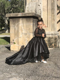 Black Flower Girl Dresses High Low Satin Tulle Ball Gown Kids Party Gown - © 2019, Life Is'Bella / NEYSOUTH LLC.