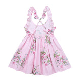 Vintage Girl's Floral Dress in Pink