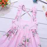 Vintage Girl's Floral Dress in Pink