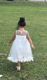 Girl's Sleeveless Petals Dress - White - © 2019, Life Is'Bella / NEYSOUTH LLC.