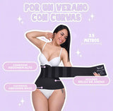 MODA KING PERU Invisible Tape Hourglass Wrap Bandage Adjust your Waist Trainer Wraps Belly Body Shaper Compression Wrap Gym Accessories Black