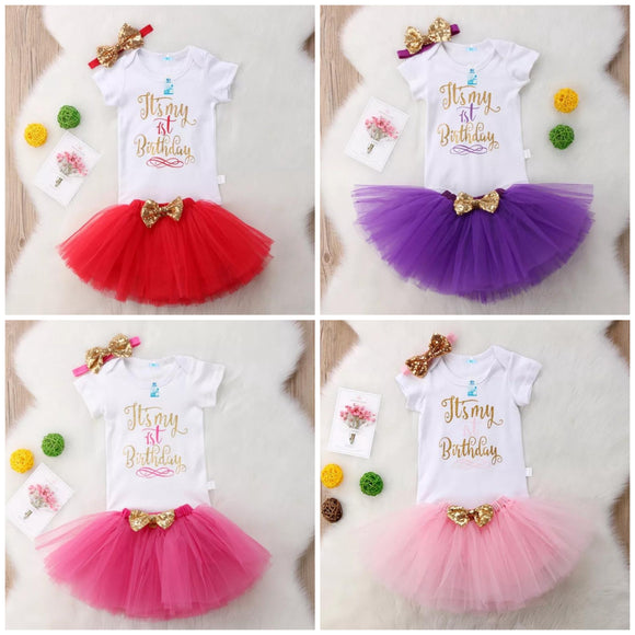 First Birthday Outfit - 3pcs - © 2019, Life Is'Bella / NEYSOUTH LLC.