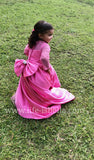 Pink Flower Girl Dresses High Low Satin Tulle